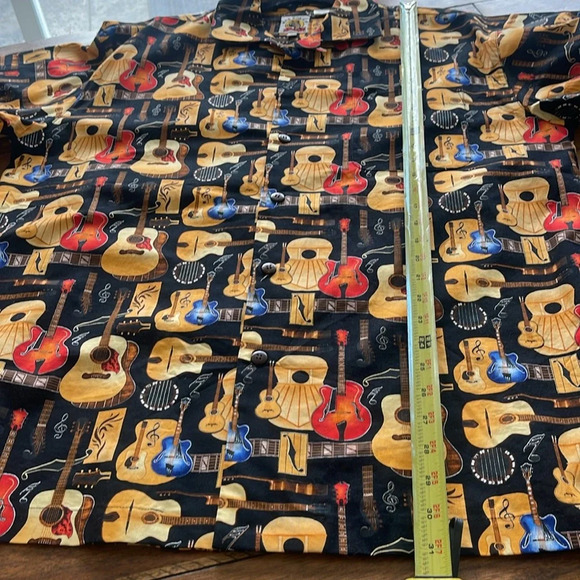 MAX BOXXER CASUAL BUTTON DOWN SHIRT LARGE GUITARS HAWAIIAN MUSIC ROCK COUNTRY - Picture 9 of 16